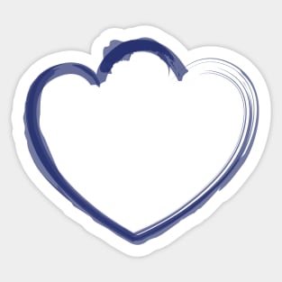 Mutant Heart Navy Blue Sticker